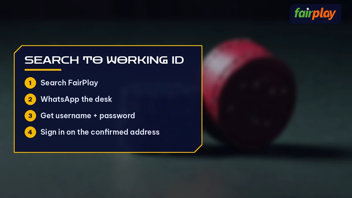 Search to Working ID card listing Search FairPlay and 3 more, over chip stack and cricket ball