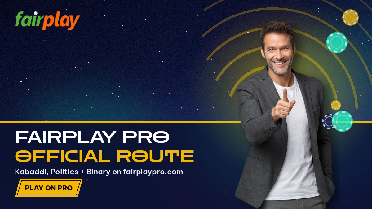 FairPlay Pro, Official Route: Kabaddi, Politics + Binary on fairplaypro.com, with a man in a grey blazer